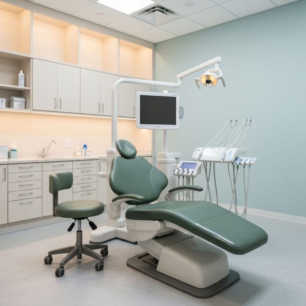 Modern dental office with advanced equipment and comfortable patient chair